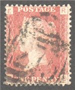 Great Britain Scott 33 Used Plate 146 - RE